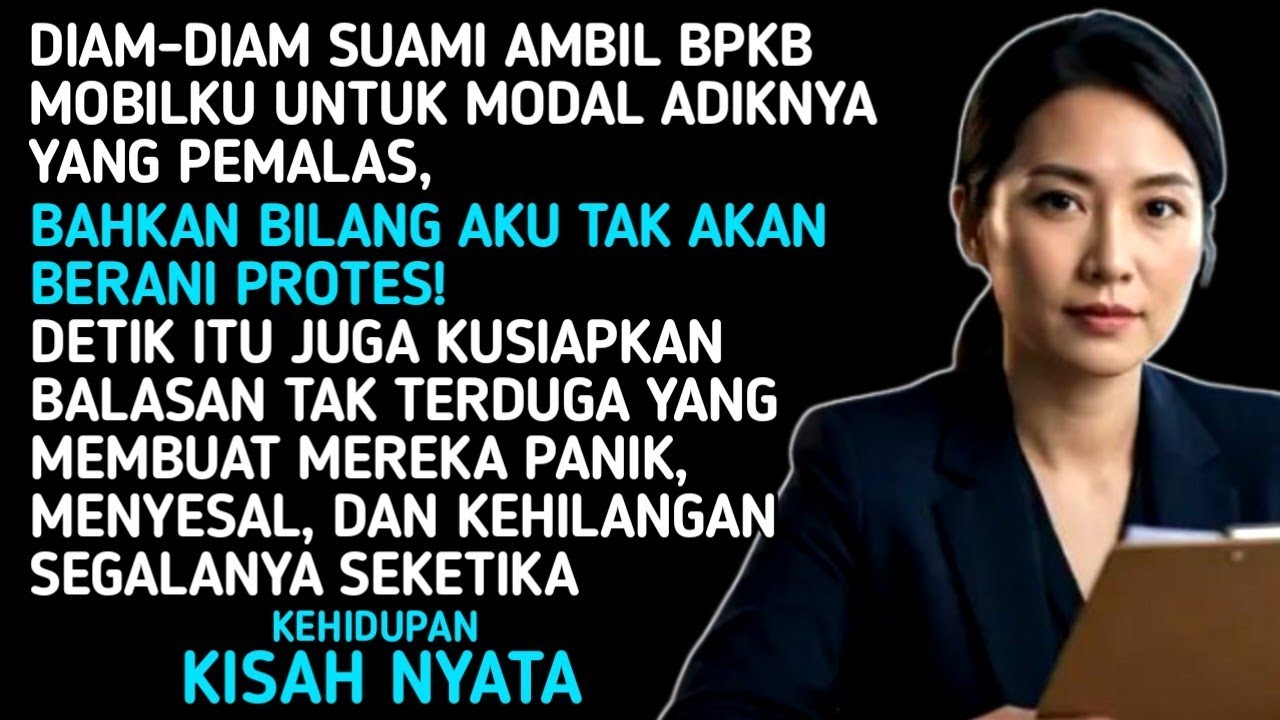 Suami Curi BPKB Mobilku Demi Modal Adiknya! Dia Kira Aku Diam, Balasanku Lebih Kejam & Mengejutkan