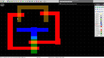 CMOS NAND Layout in Microwind