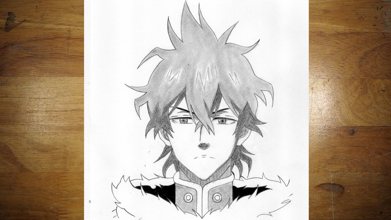 How to Draw Yuno Black Clover  Easy Step By Step Tutorial  YouTube