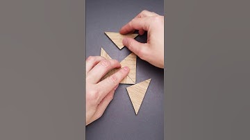 Make 2 squares using all 5 triangles