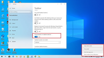 How to Disable Badge Notifications on Action Center &Taskbar in Windows 10