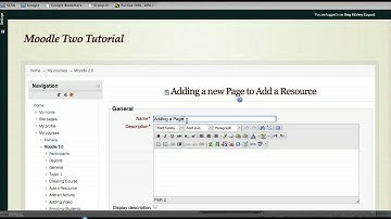 Adding a Page to Moodle