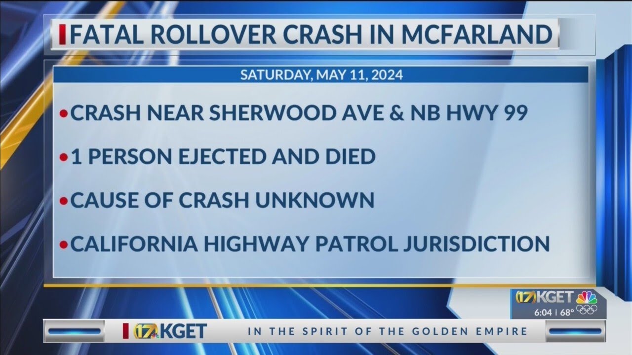 One person is dead after a high-speed crash near McFarland - YouTube