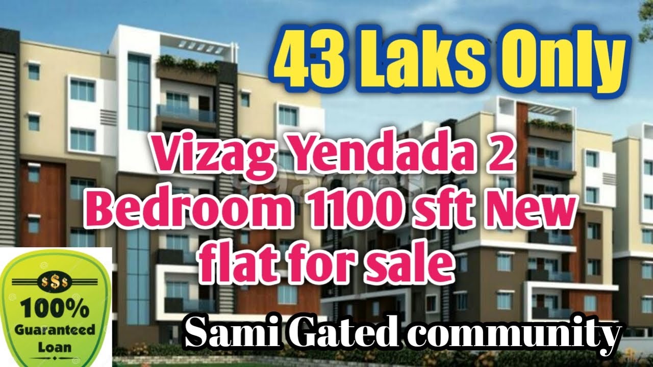 43 LAKS ONLY VIZAG YENDADA 1100 Sft 2 BEDROOM NEW FLAT FOR