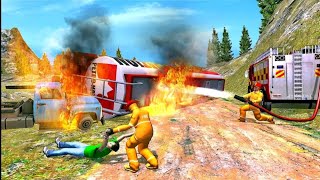 Fire Truck Driving Simulator 2020 - fire games - Android Gameplay screenshot 5