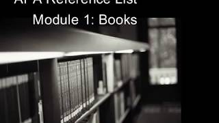 APA Book Citation Tutorial