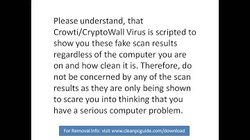 How To Remove Crowti/CryptoWall In 6 Minutes