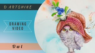 How to Draw an Owl | Time Lapse | Drawing | Drawing Video | D Artshine