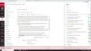 Creating a page in Canvas