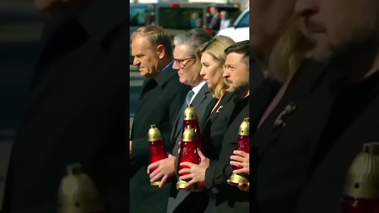 Zelensky, Macron, Starmer and Merz Honor the Fallen Ukrainian Soldiers in KYIV! 