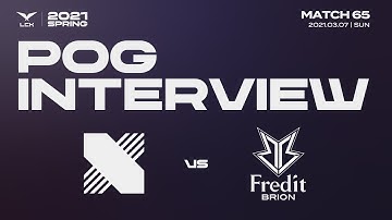 POG Interview | DRX vs. BRO 03.07 | 2021 LCK Spring Split