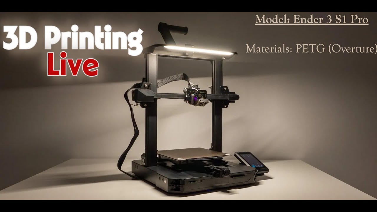 3D Printer (FDM) Live (Ender 3 S1 Pro) PETG Stress Tests & MORE