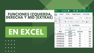 Funciones IZQUIERDA, DERECHA Y MID (EXTRAE) en EXCEL