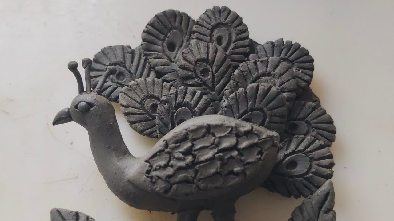How to make cuts peacock with netural clay ||clay idea ||clay craft ...