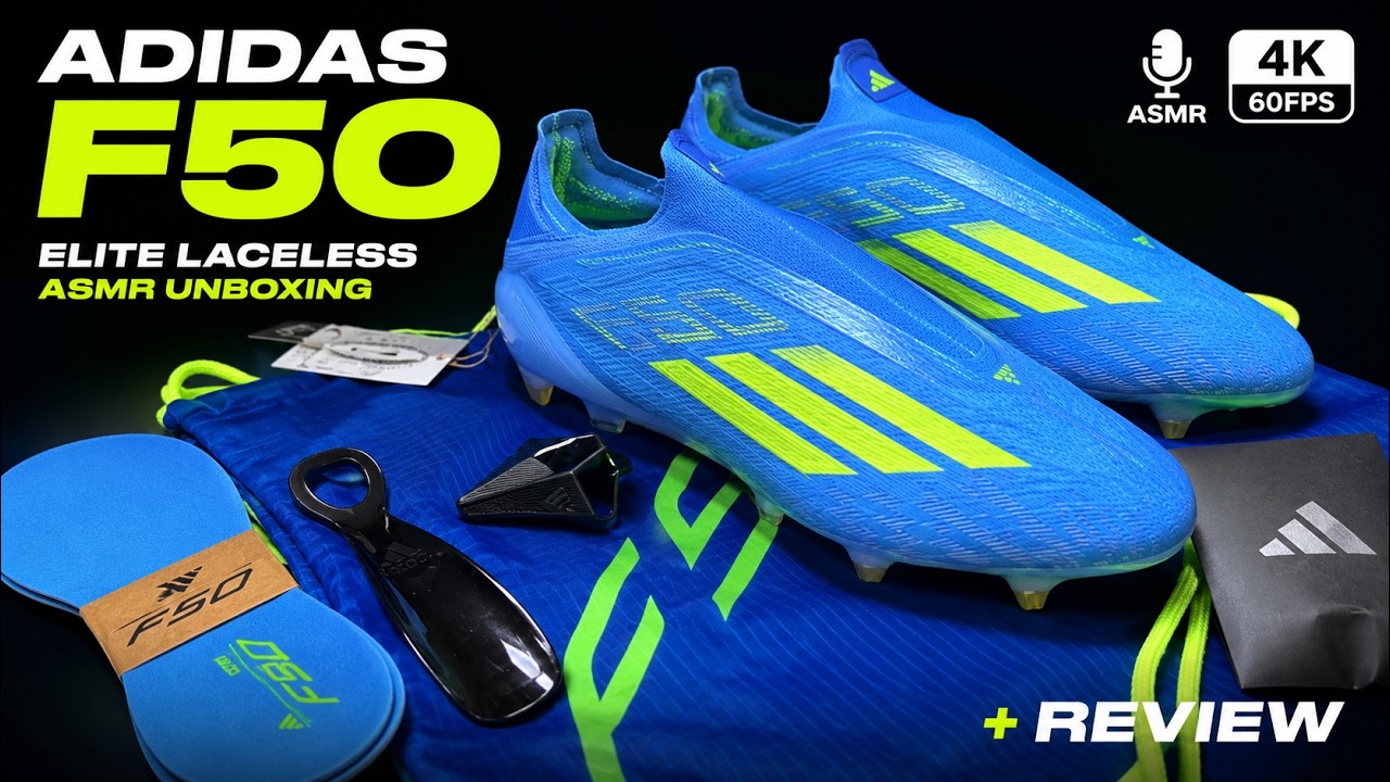 Adidas F50 Elite Laceless SG ASMR Unboxing | Ice Cold Precision