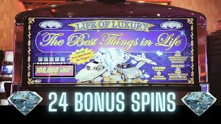 Life of Luxury 24 Free Spins Bonus and Win 175x My Bet #subscribe