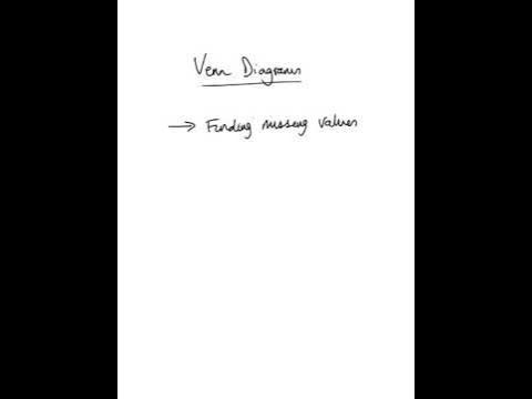 Finding missing values on Venn Diagrams - YouTube