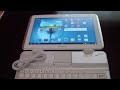 SAMSUNG GALAXY NOTE 10.1 WIRELESS WHITE BLUETOOTH KEYBOARD CASE N8000 N8010 N8013