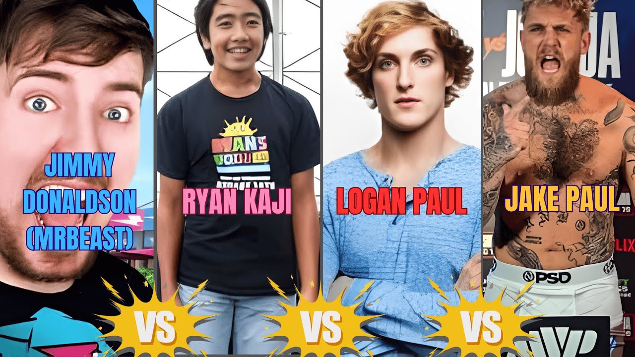 Jimmy Donaldson VS Ryan Kaji and Logan Paul VS Jake Paul | MrBeast vs Kids’ YouTube King