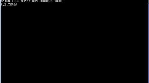 QBASIC PROGRAM INPUT FULL NAME AND DISPLAY ONLY THE INTIALS WITH FULL FAMILY NAME