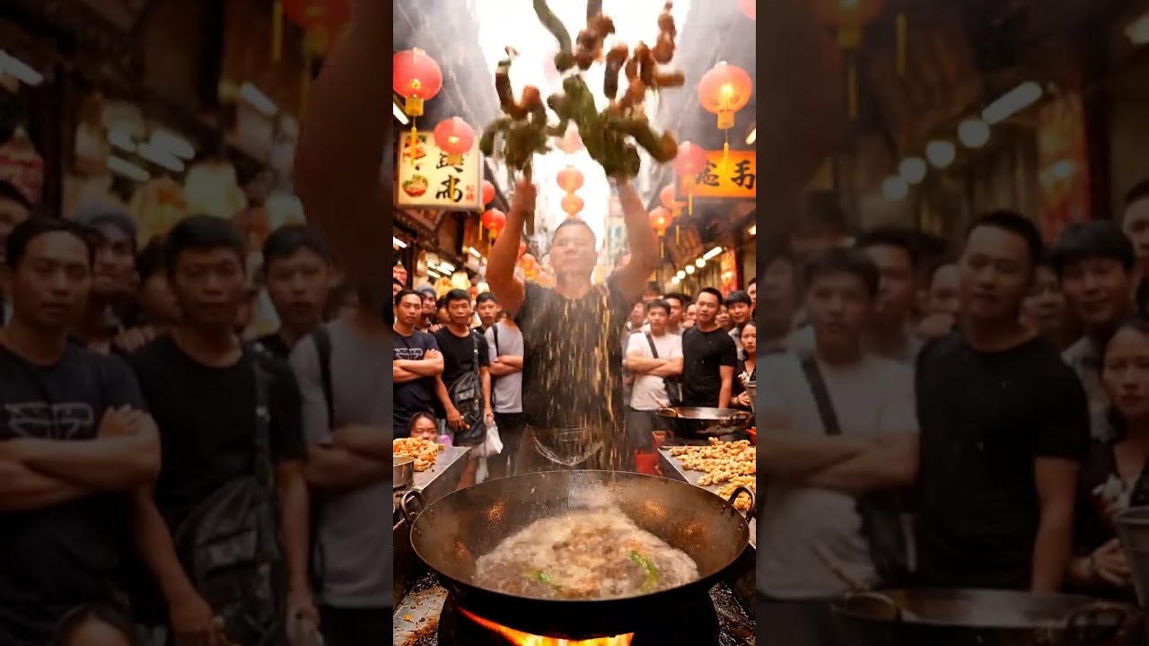 “Shocking Market BBQ: Oversized Food Roasted” 😱🍢