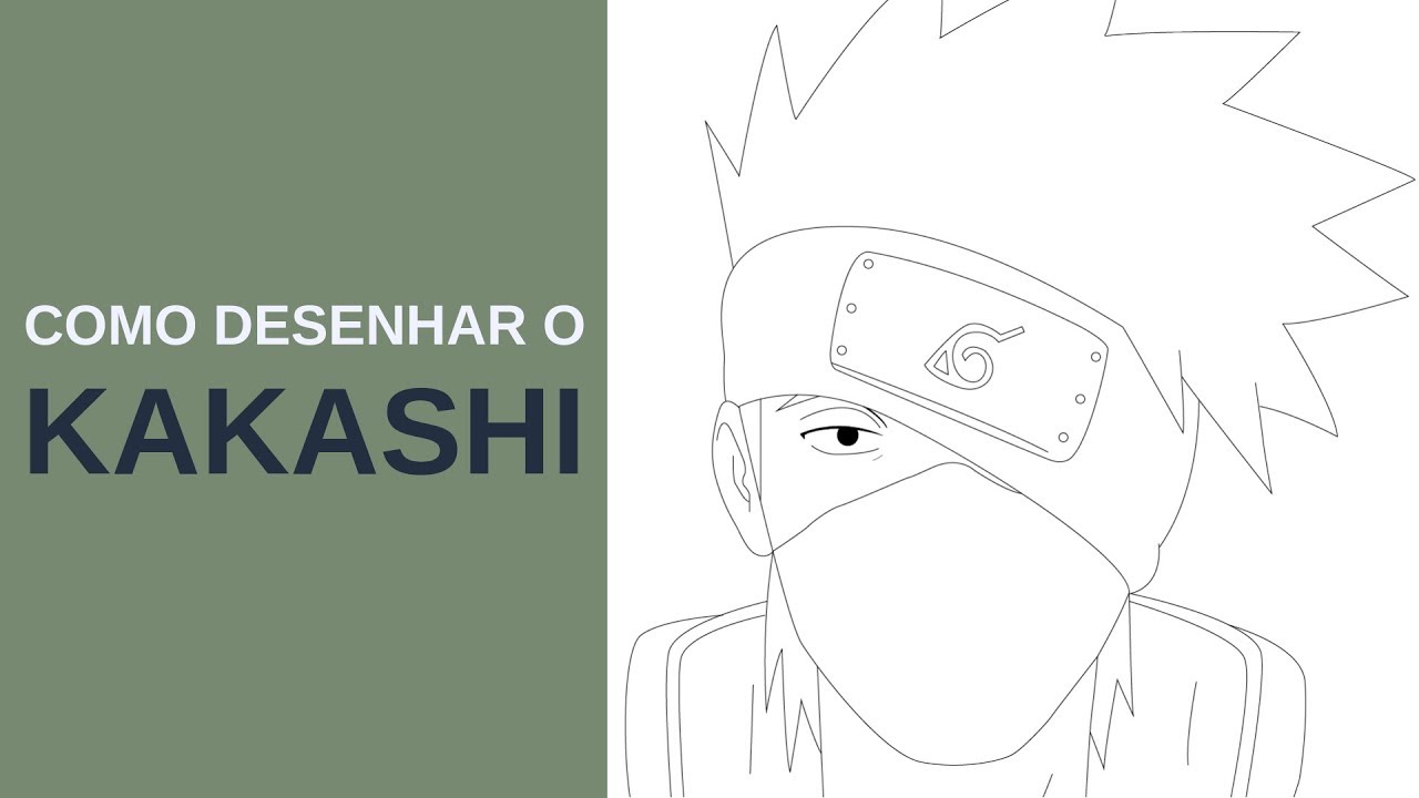 Como Desenhar o Kakashi (Muito Fácil) - Aprender a Desenhar