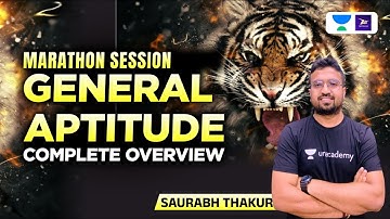 Marathon Session I  General Aptitude Complete Overview I GATE I BANK I SSC I CAT  I CAMPUS