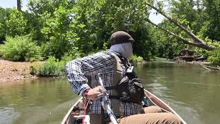 Running through logs and skinny water on the upper Meramec