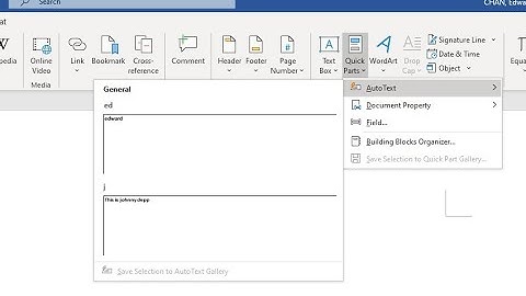 Microsoft Word - AutoText Quick Parts Settings Won