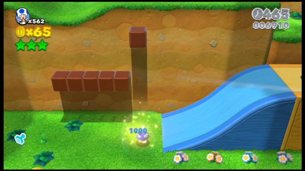 Super Mario 3D World - Green Stars & Stamps #3 - Chargin' Chuck Blockade & Mount Beanpole - YouTube
