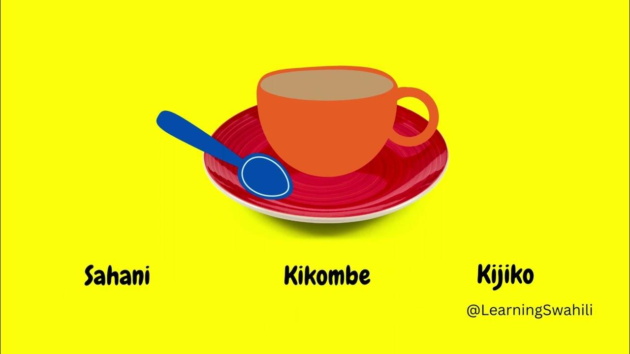 Plate, Spoon, & Cup in Swahili. YouTube