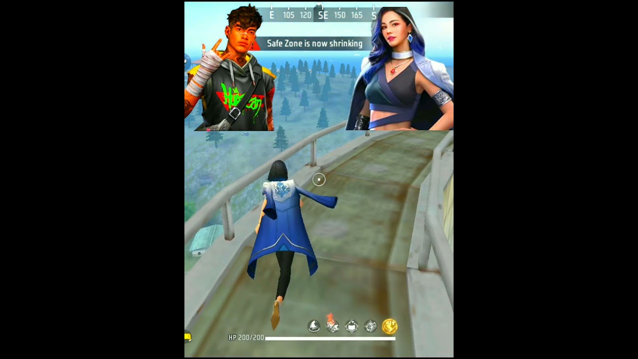 Free fire Shirou vs Luna👿 Character Ability Test🤟 