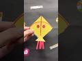 How to make kite 🪁 paper craft short video idea, @Magicartncraft #shorts #craft #gift #trending ￼￼