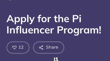Pi Network 👉Apply for Pi influencer Program 💜