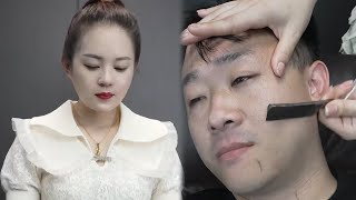 💈ASMR Rare Razor|There is too much fuzz on the man's face,🪒clean it very gracefully and quickly! screenshot 3