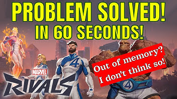 FIXED! Marvel Rivals "Out of Video Memory" How to Fix Rendering Resource Error / Crash!