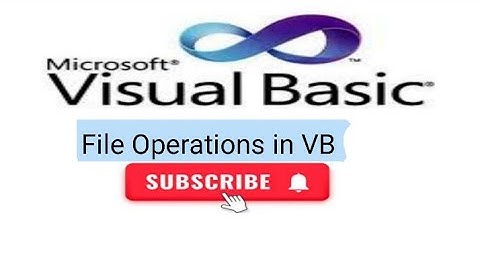 BCA IV Sem: File operation in Visual Basic 6.0