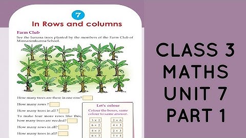 Kerala Syllabus Class 3 MATHS Unit 7 "In Rows and Columns" PART1