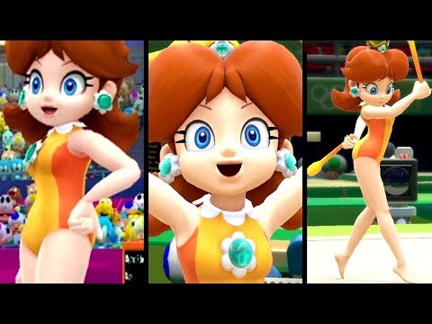 Mario And Sonic At The Olympic Games ALL GYMNASTICS SONGS With DAISY Wii U
