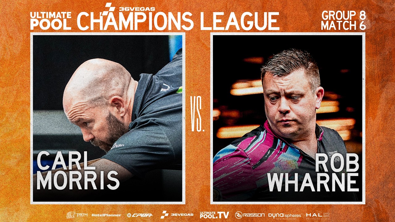 CuePoint billiards news cover image for Carl Morris Faces Rob Wharne in Champions League Week 8 Showdown