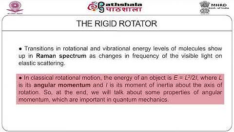 M-07. Rigid rotator - energy levels for molecular rotations and Raman spectrum
