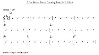 12 Bar Minor Blues Backing track in E Minor