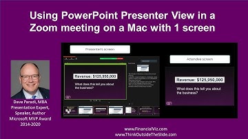 Using PowerPoint Presenter View with 1 screen in Zoom on a Mac