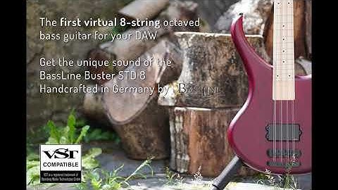 Virtual BassLine Buster Std 8-String handcrafted bass VST3 plug-in (Picking demo)