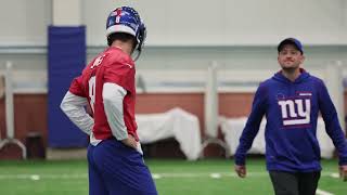 Giants&#39; Daniel Jones throws at OTAs