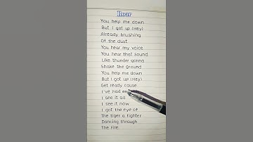 Thumbnail of Roar ~ Katy Perry (Lyrics) #shorts #lyrics #song