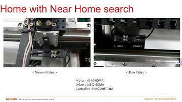 Autonics 2 phase closed loop motor + driver : Home with near home search.