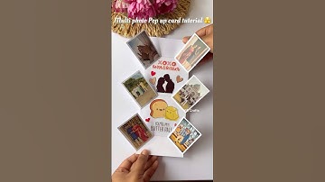 Multiple photo Pop up card tutorial 🫣|| #diy #art #anniversarycards #popupcardtutorial #tutorial
