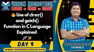 🔥 Use of clrscr() and getch() Function in C Language Explained 🚀 ✨