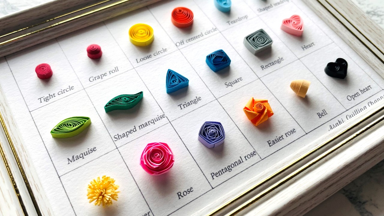 Paper Quillig:How to Make Quilling Basic Shapes / クイリング基本